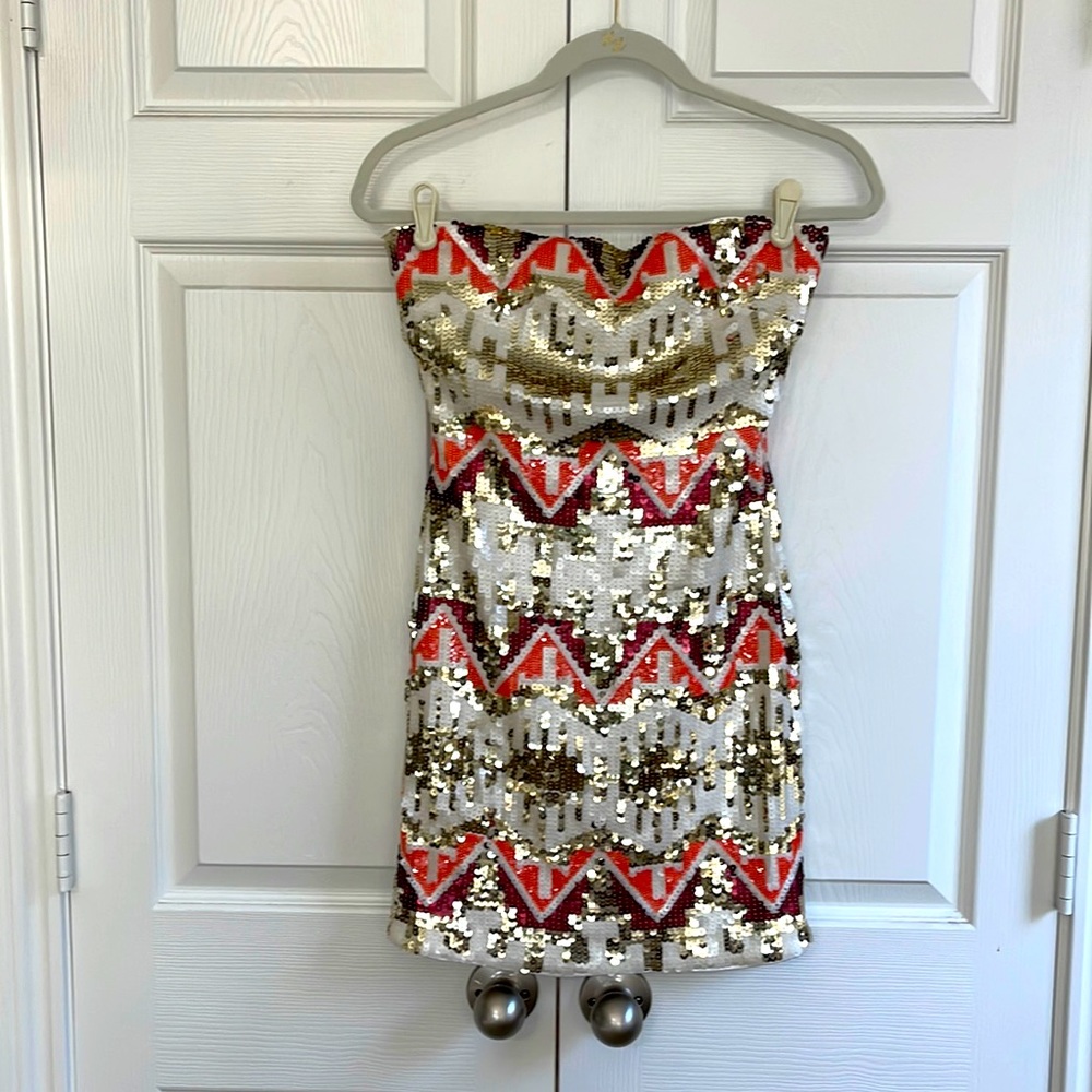 Bebe Sequin Party Dress Size Small